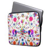 Weims, Rabbits, & Birds Otomi styled pattern  Laptop Sleeve (Voorkant Links)