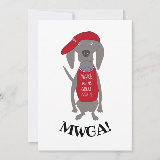 Weims weer geweldig MWGA Weimaraner Dog Feestdagenkaart (Voorkant)