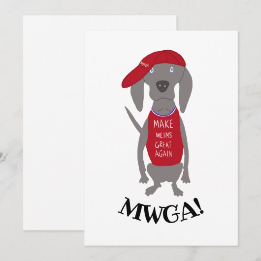 Weims weer geweldig MWGA Weimaraner Dog Feestdagenkaart (Voorkant / Achterkant)