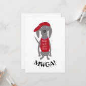 Weims weer geweldig MWGA Weimaraner Dog Kaart (Voorkant / Achterkant in situ)
