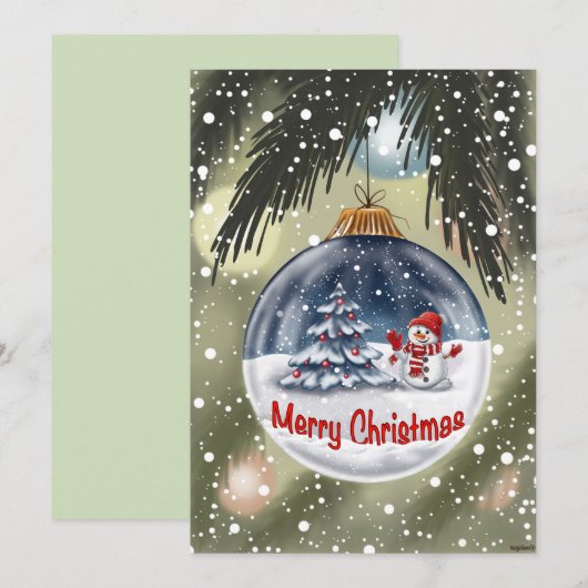 Weinachten, Karten Kaart (Voorkant / Achterkant)