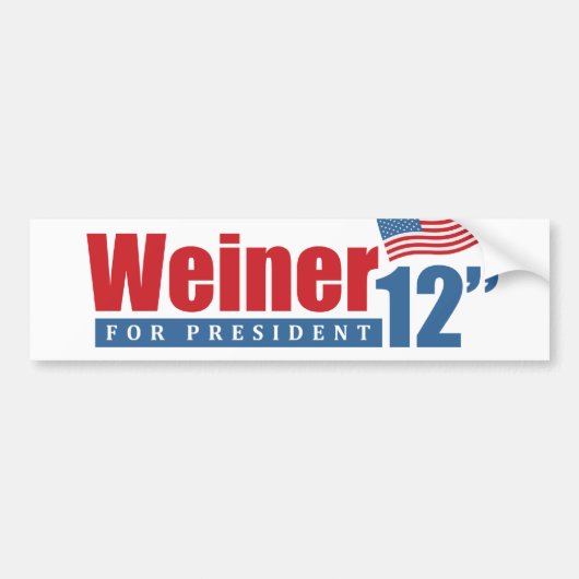 Weiner 2012-inch - Bumpersticker (Voorkant)