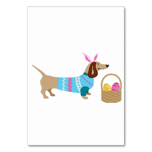 Weiner Daschund Easter  Doxie In Dog Kaart (Voorkant)