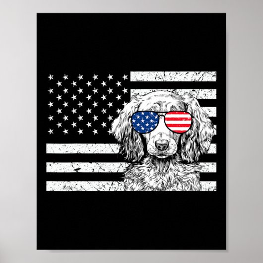 Weiner Dog 4 juli Amerikaanse vlag Patriottisch Poster (Voorkant)