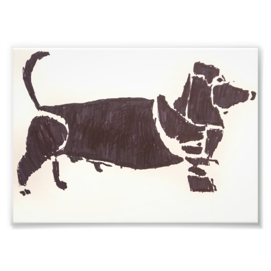 Weiner Dog 5x7 Foto Afdruk (Voorkant)
