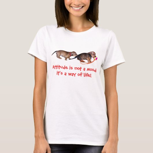 Weiner Dog Attitude T-shirt (Voorkant)