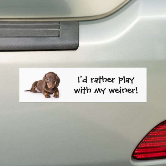 Weiner Dog Bumpersticker (Op auto)
