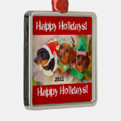 Weiner Dog Happy Holiday Ornament (Rechts)