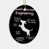 Weiner Dog Joke Sarcastic German Daschund Quality Keramisch Ornament (Rechts)