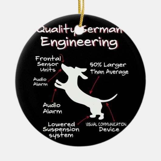 Weiner Dog Joke Sarcastic German Daschund Quality Keramisch Ornament (Voorkant)