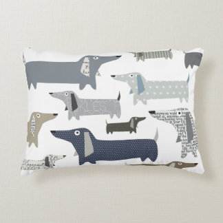 Weiner Dog Pattern Pillow Decoratief Kussen