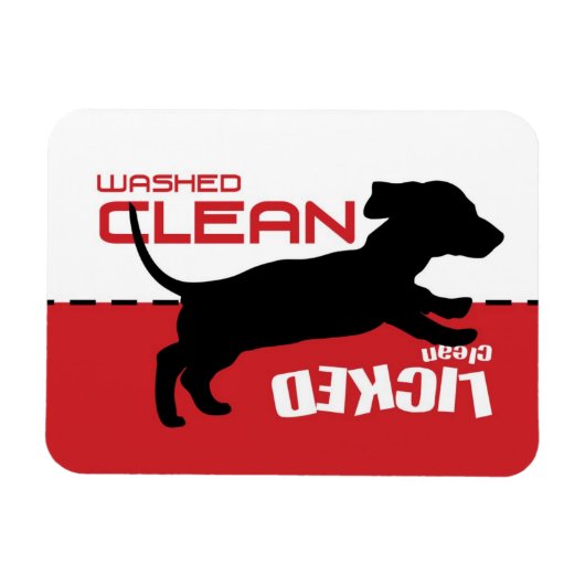 Weiner Dog Puppy Dishwasmachine Magnet - Gematuree Magneet (Horizontaal)