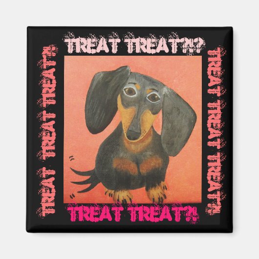 Weiner Dog Treat Magnet (Voorkant)