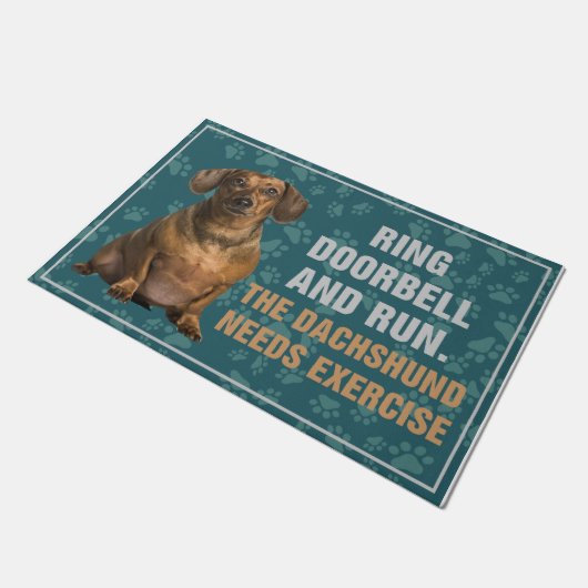 Weiner Doormat - Funny Gift - Dachshund Doormat Deurmat (Schuin)