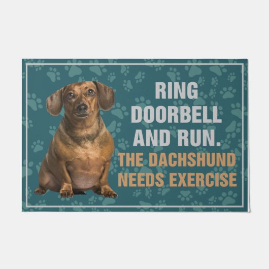 Weiner Doormat - Funny Gift - Dachshund Doormat Deurmat (Voorkant)