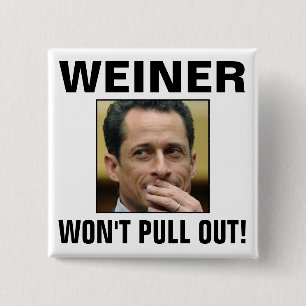 Weiner - Niet wegtrekken! Vierkante Button 5,1 Cm