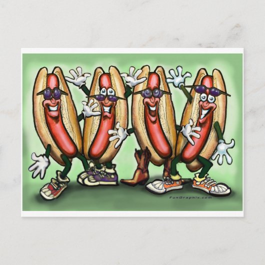 Weiner Party Briefkaart (Voorkant)