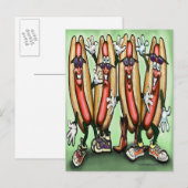 Weiner Party Uitnodiging Briefkaart (Voorkant / Achterkant)