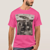  Weiner UFO ontmoet grappige UFO en Dachsh T-shirt (Voorkant)