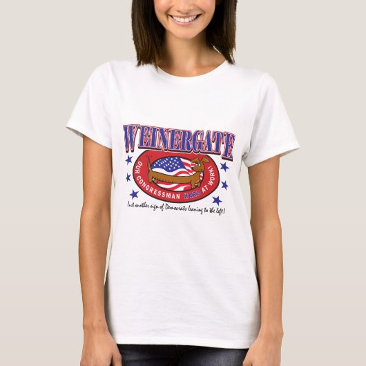 Weinergate - de Congressmans Weiner T-shirt (Voorkant)
