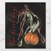 Weinetikette Halloween Party, Geisterpferd Wijn Etiket (Enkel label)