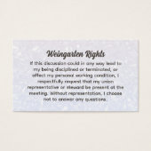 Weingarten Rights Visitekaartjes (Voorkant)