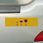 Weingläser Wein Gläser glasses of wine Bumpersticker (Op auto)