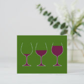 Weingläser Wein Gläser glazen wijn Briefkaart (Staand voorkant)