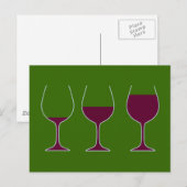 Weingläser Wein Gläser glazen wijn Briefkaart (Voorkant / Achterkant)