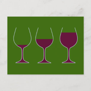 Weingläser Wein Gläser glazen wijn Briefkaart