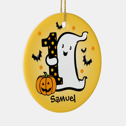 Weinig 1st Verjaardag van het Spook Keramisch Ornament (Rechts)