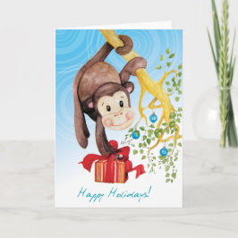 Weinig Aap Kima Feestdagen Kaart