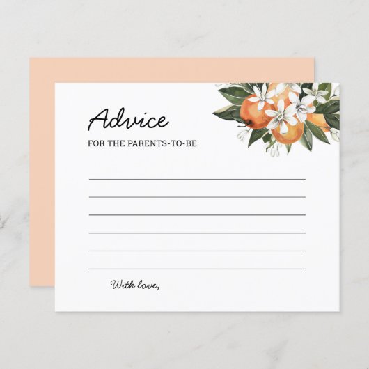 weinig advies van de Baby om de ouders (Voorkant / Achterkant)