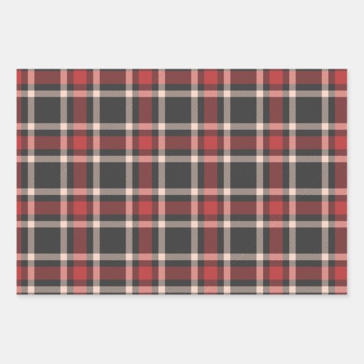 Weinig andere kerstpleisters rood en zwart inpakpapier vel (Voorkant 2)