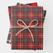 Weinig andere kerstpleisters rood en zwart inpakpapier vel (In situ)