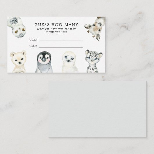 Weinig Arctic denk je hoeveel kaart (Voorkant / Achterkant)