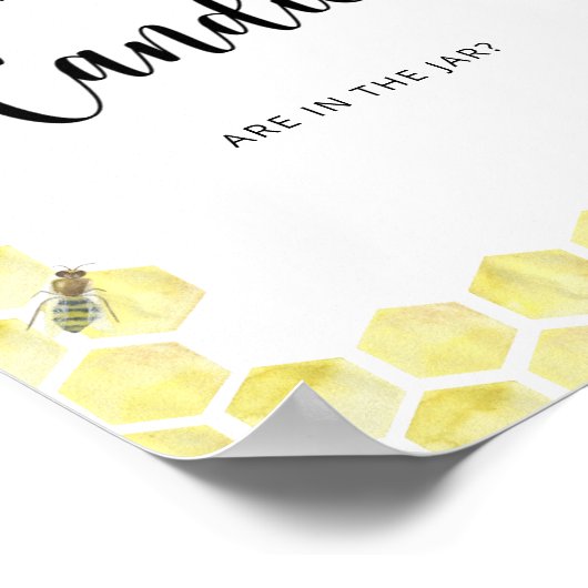 Weinig bee raden hoeveel snoepjes poster (Hoek)