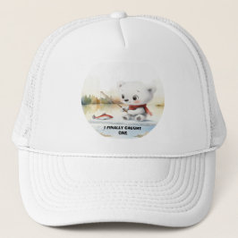 Weinig Beer heeft eindelijk een vis aan land gebra Trucker Pet