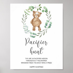 weinig beer pacifier jachtwedstrijd voor baby show poster