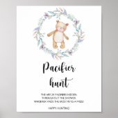 weinig beer pacifier jachtwedstrijd voor baby show poster (Voorkant)