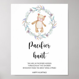 weinig beer pacifier jachtwedstrijd voor baby show poster