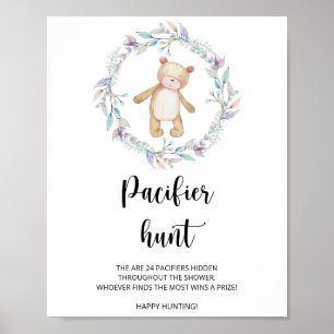 weinig beer pacifier jachtwedstrijd voor baby show poster