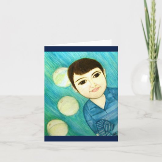 Weinig Blauwe Jongen Kaart (Voorkant)