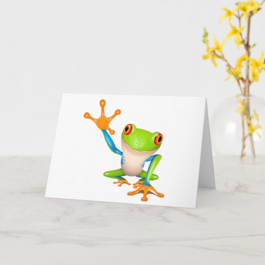 Weinig boomkikker kaart (Gele Bloem)