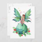 Weinig Briefkaart van de Fee van Kerstmis (Voorkant / Achterkant)