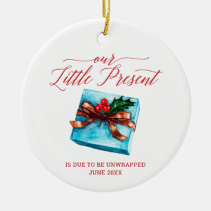 Weinig Cadeau Aankondiging van de zwangerschap op Keramisch Ornament