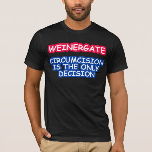 WEINIG, CIRCUMCISIE IS HET ENIGE BESLUIT T-SHIRT (Voorkant)