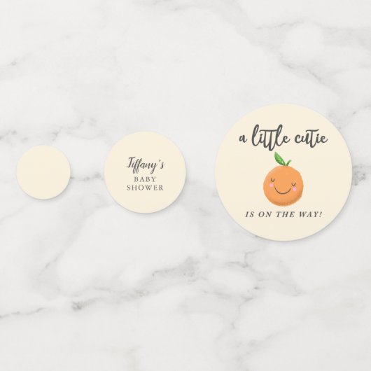 Weinig Cutie Gender Neutraal Baby shower Confetti (Achterkanten)