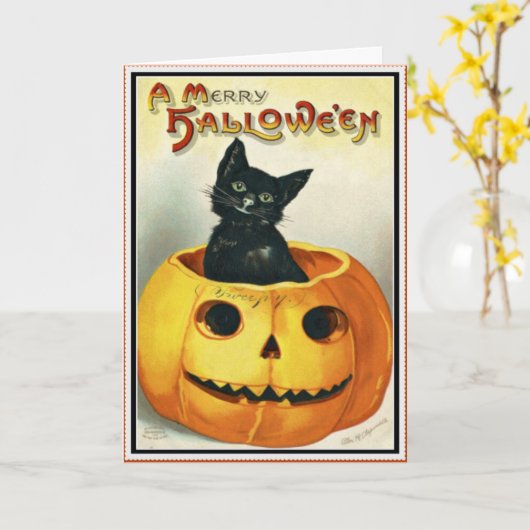 Weinig de Kaart van Halloween van de Lantaarn van (Gele Bloem)