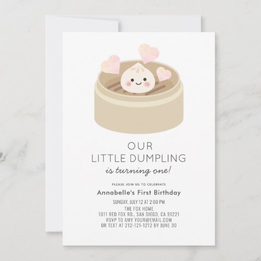 Weinig dupleren Genderneutraal 1e verjaardag Kaart (Voorkant)